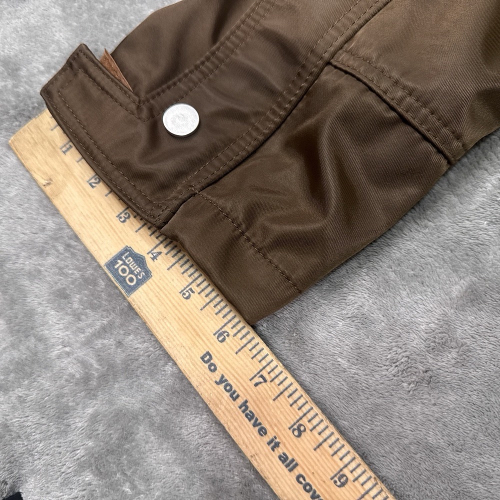 MNML Snap Zipper Cargo Pants Mens 28 Brown Nylon Streetwear Belted Casual - Picture 12 of 12